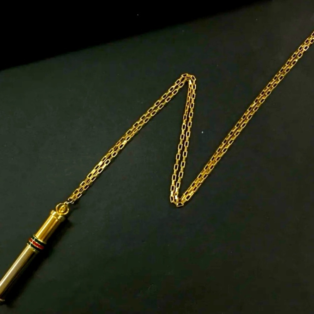 Vintage GUCCI Perfume Bottle Pendant Necklace Sherry Line EXCELLENT Condition π - Picture 1 of 8